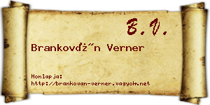 Brankován Verner névjegykártya